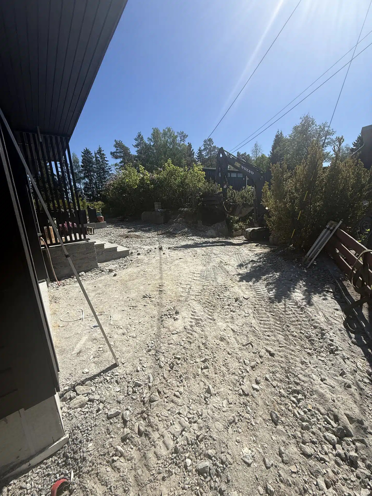 Ny gårdsplass under etablering