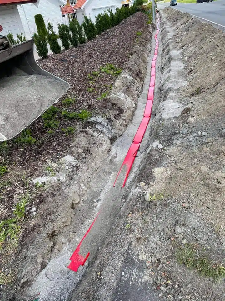 Nedgraving av kabler, strømkabler, fiberkabler